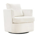 Modern Chenille Upholstered Swivel Accent Barrel Chair Set Modern Swivel Armchair for Living Room