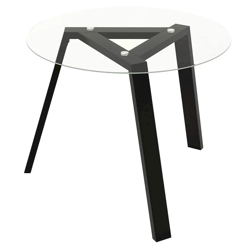 Costway 36 Round Glass Dining Table for 4 with Tempered Glass - See Details