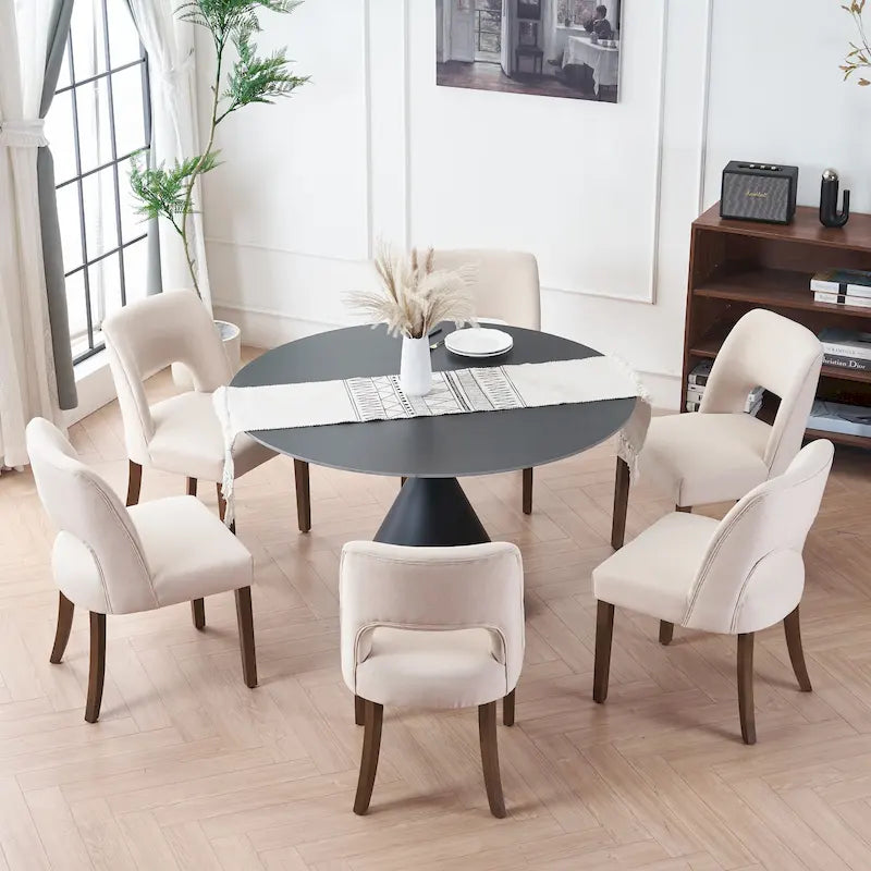 Set of 4 Fabric-upholstered Dining Chairs