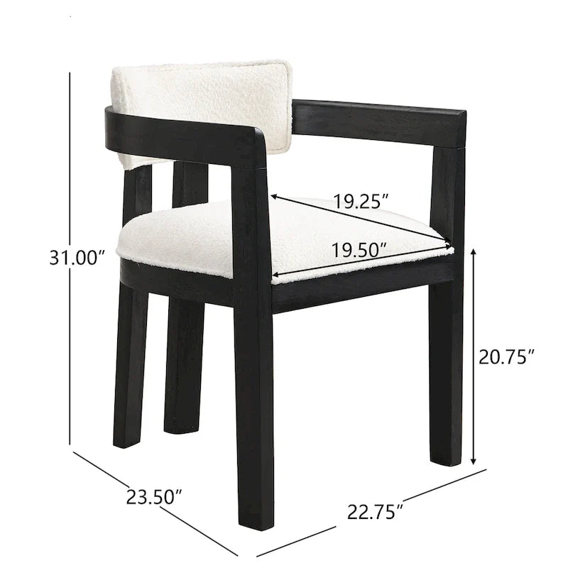 Conrad Sophisticated Modern Dining Chair With Armrest by Christopher Knight Home