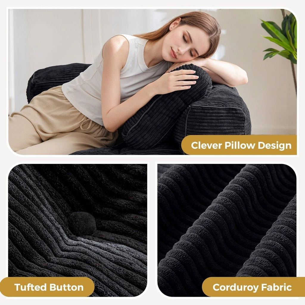 Foldable Sofa Bed,L-Shaped Floor Sofa Couch