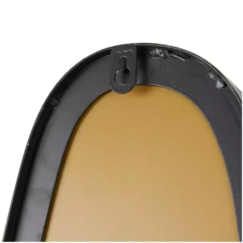 Specchio da Parete Nero in Metallo Sottile Astratto Ondulato 59"x12" - Olivia & May: Stile Contemporaneo, Nessun Montaggio Richiesto, Include Ferramenta