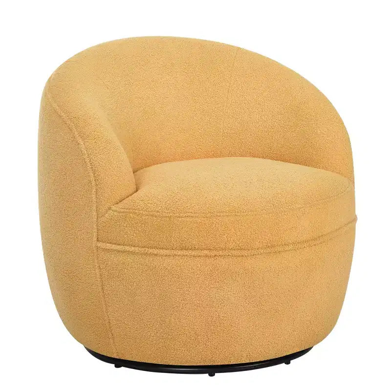 Poltrona a botte girevole Roundhill Furniture Galleria 360 in finta pelliccia di montone