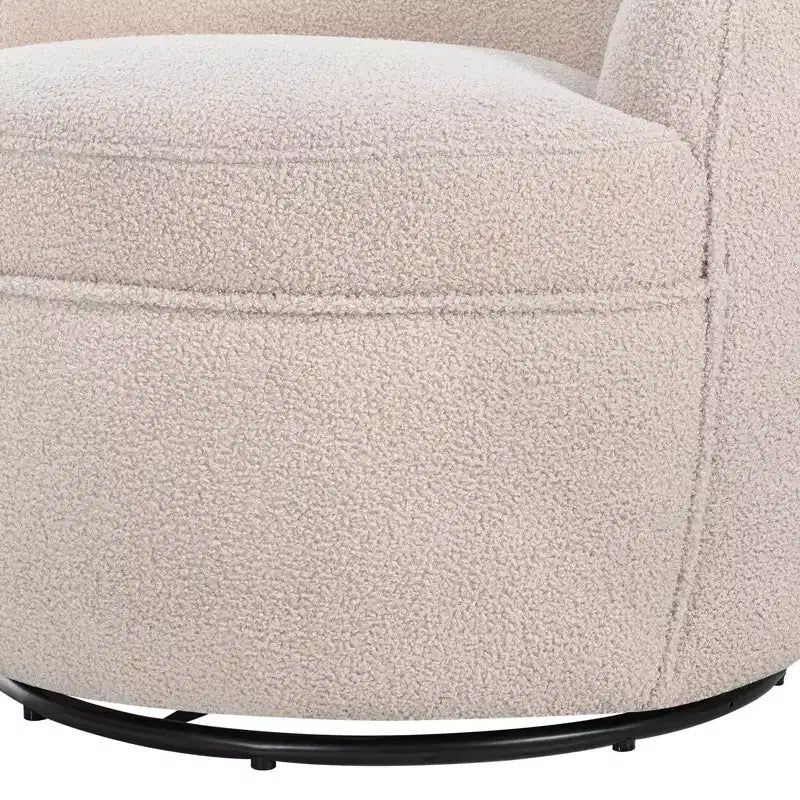 Poltrona a botte girevole Roundhill Furniture Galleria 360 in finta pelliccia di montone