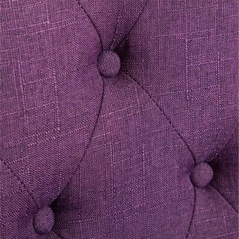 Sedie da pranzo Parsons imbottite in legno massello Roundhill Furniture Habit, viola, set da 2