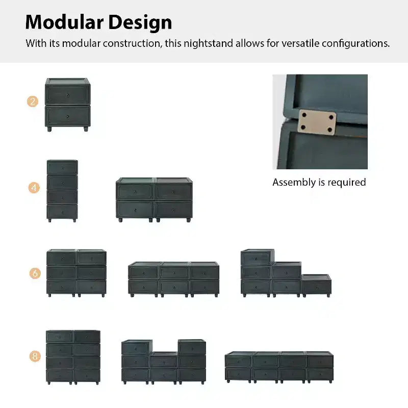 Oddone 2 - Comodino con cassetto e design modulare| ART OF LIVING DESIGNS