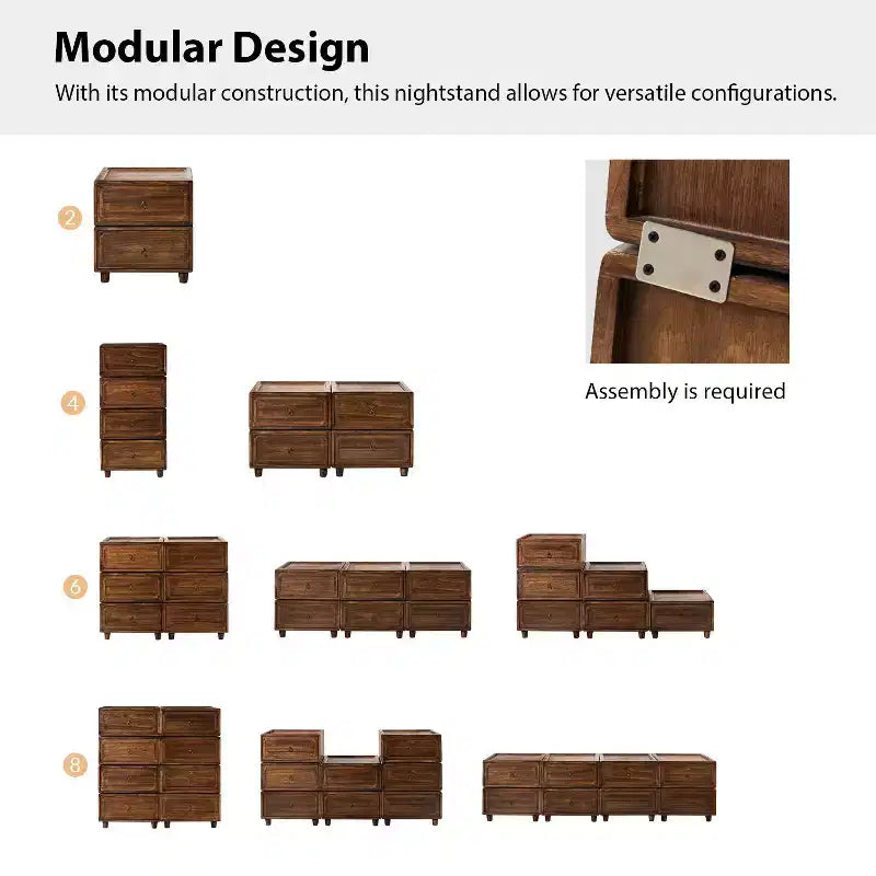 Oddone 2 - Comodino con cassetto e design modulare| ART OF LIVING DESIGNS