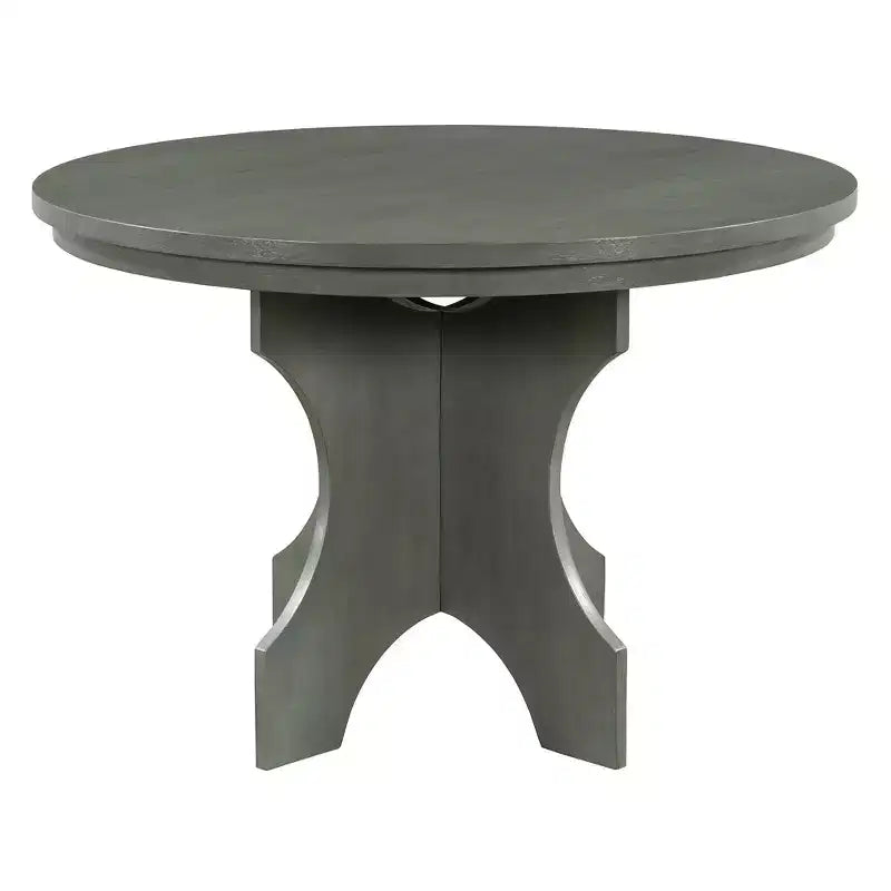 Whisen Set da pranzo rotondo Rustic Charm 5 pezzi con 3 sedie imbottite e panca curva per sala da pranzo, cucina