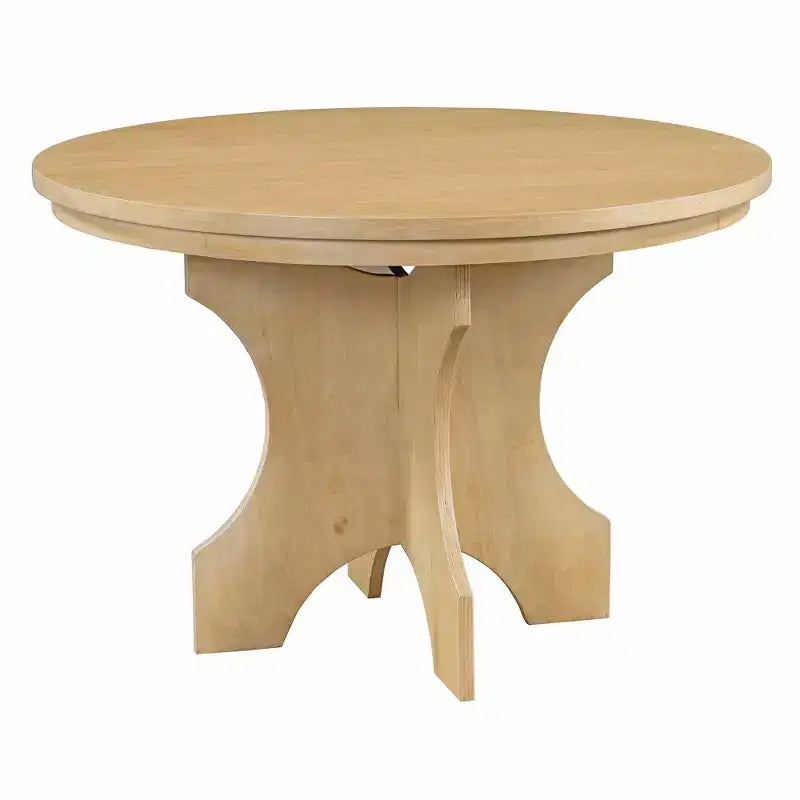 Whisen Set da pranzo rotondo Rustic Charm 5 pezzi con 3 sedie imbottite e panca curva per sala da pranzo, cucina