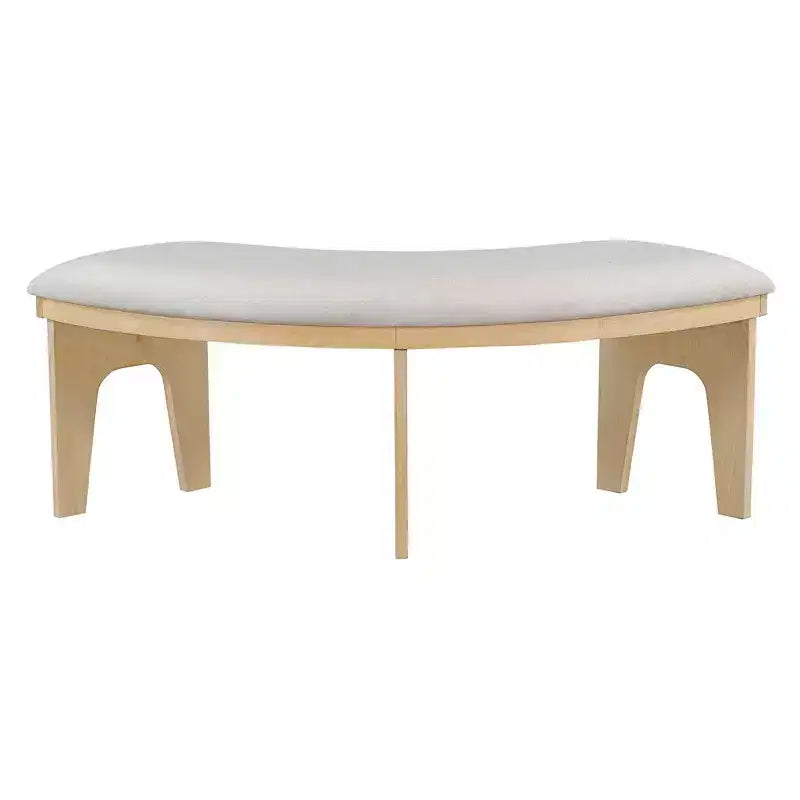 Whisen Set da pranzo rotondo Rustic Charm 5 pezzi con 3 sedie imbottite e panca curva per sala da pranzo, cucina