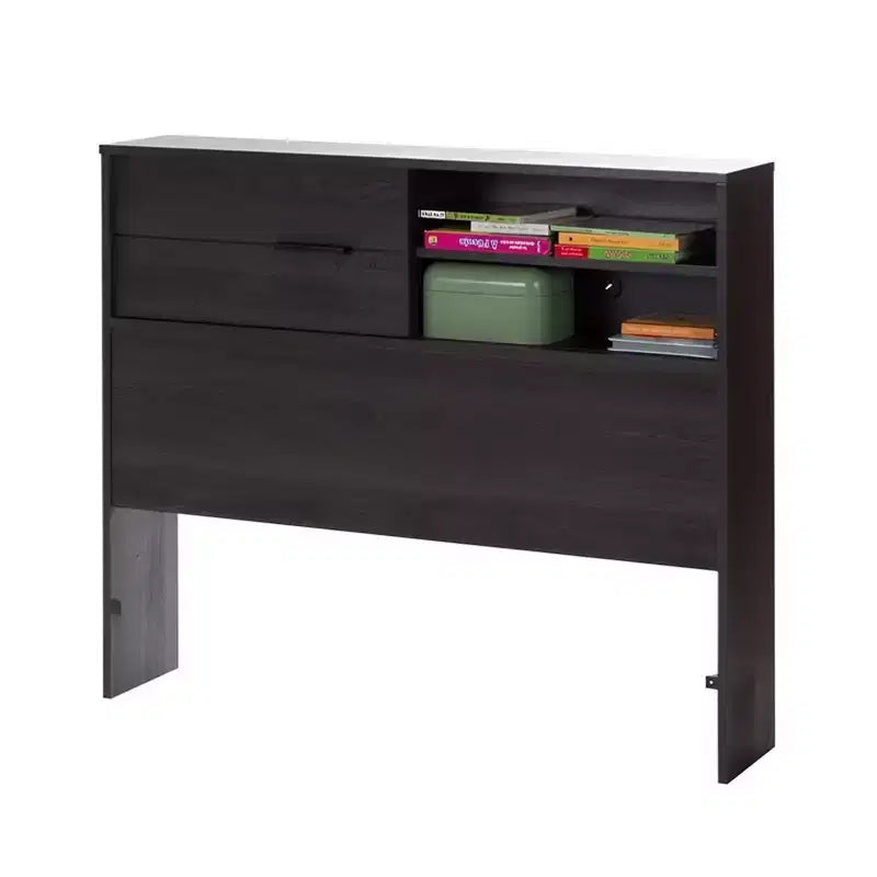 Testata per letto singolo per bambini in truciolato laminato HomeStock con contenitore
