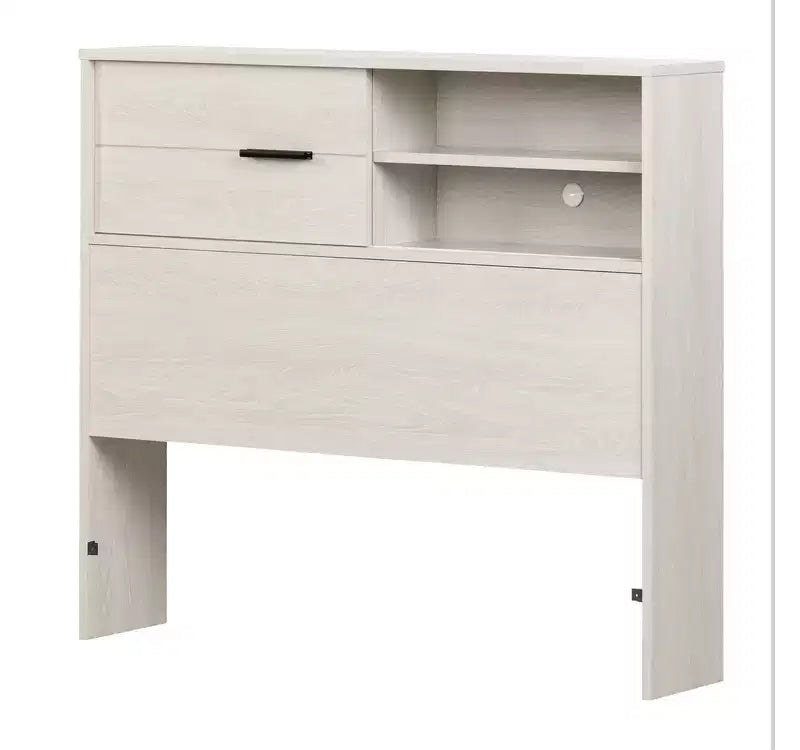 Testata per letto singolo per bambini in truciolato laminato HomeStock con contenitore