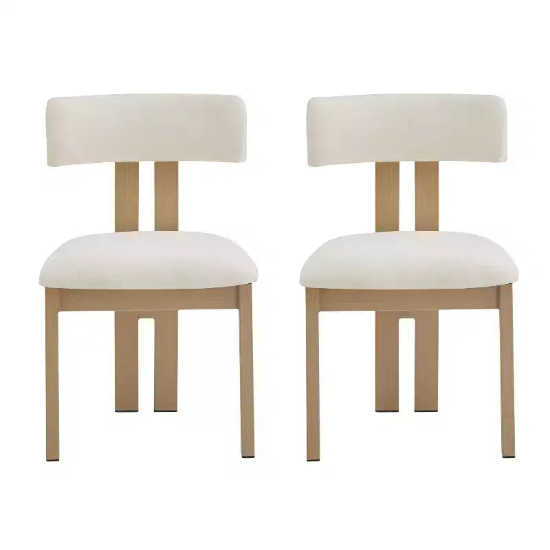 Christopher Knight Home Sedie da pranzo imbottite Astura con struttura in ferro (Set da 2)