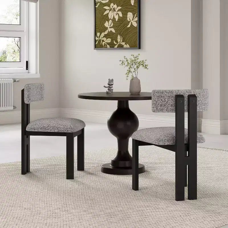 Christopher Knight Home Sedie da pranzo imbottite Astura con struttura in ferro (Set da 2)