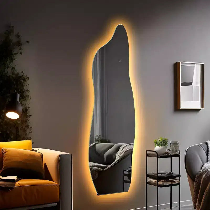 PexFix 61 cm L x 160 cm A Specchio Irregolare a Figura Intera Argento