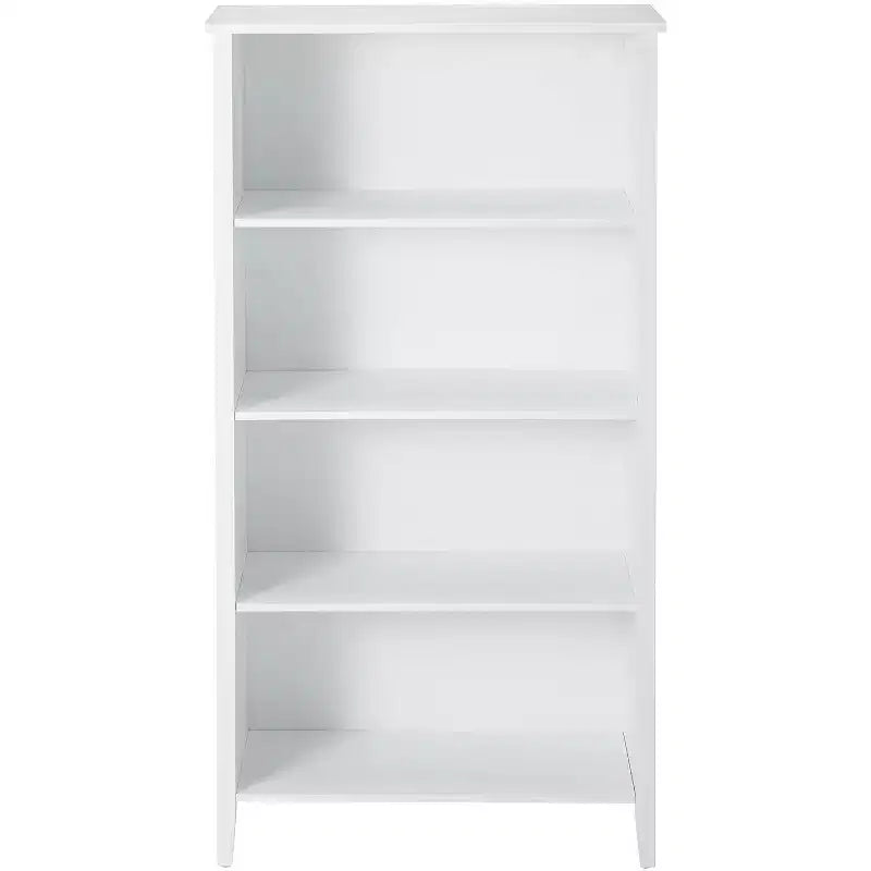Kings Brand Furniture Libreria a 4 Ripiani in Legno Finitura Bianca