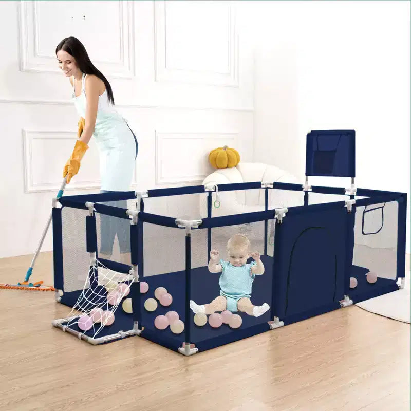 GOTGELIF 71x48 Box per Bambini a 4 Pannelli, Portatile, con Canestro da Basket