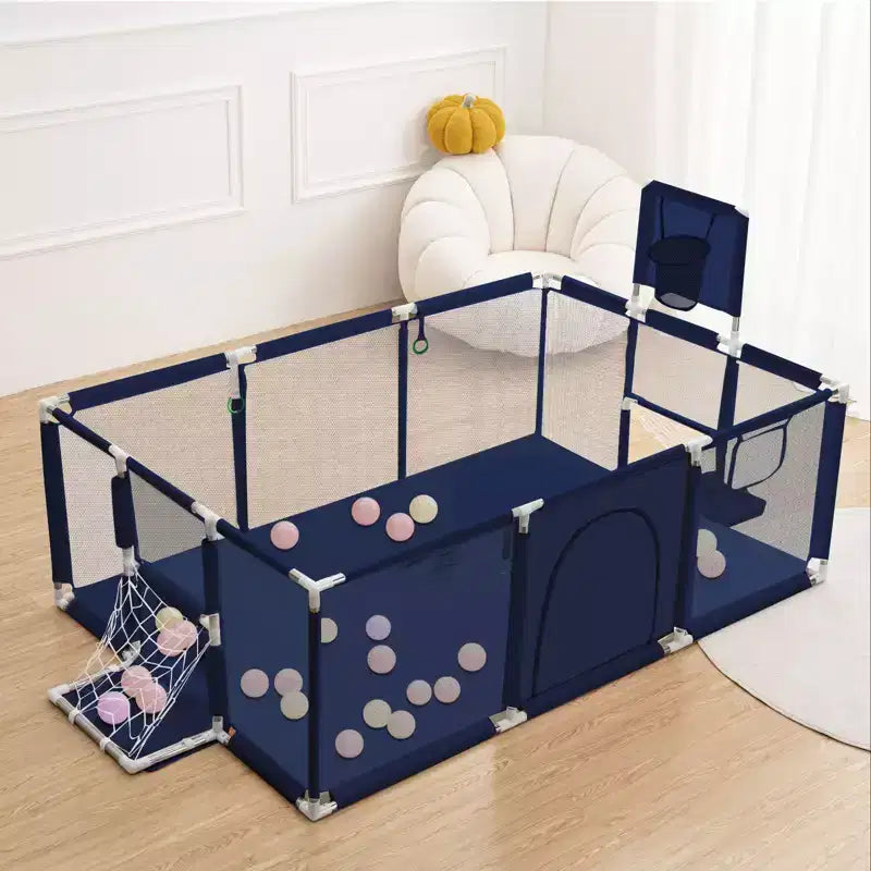 GOTGELIF 71x48 Box per Bambini a 4 Pannelli, Portatile, con Canestro da Basket