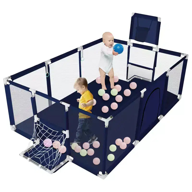 GOTGELIF 71x48 Box per Bambini a 4 Pannelli, Portatile, con Canestro da Basket