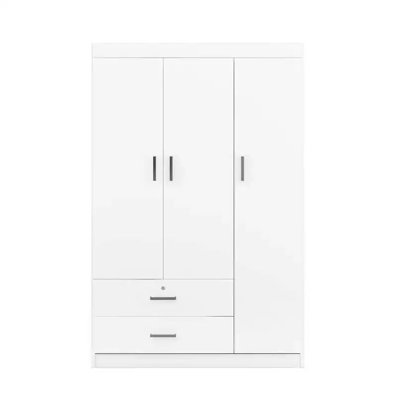 Guardaroba/Armadio a 3 ante Whisen Wood con asta appendiabiti, 2 cassetti e ripiani portaoggetti