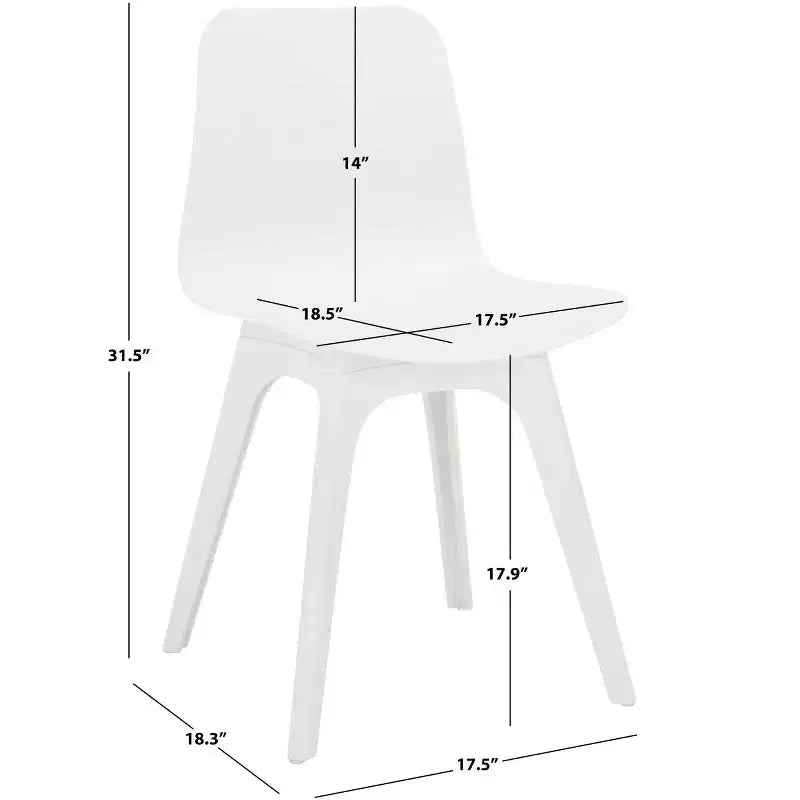 Sedia da pranzo Damiano in plastica stampata (set di 2) - SFV6901 - Safavieh Couture