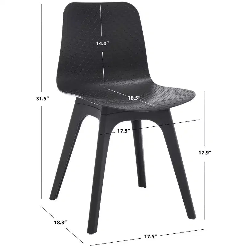 Sedia da pranzo Damiano in plastica stampata (set di 2) - SFV6901 - Safavieh Couture