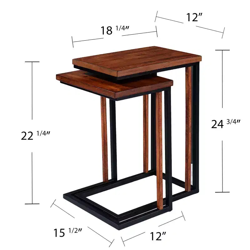 Tavolini Sabanti Nesting - Set 2 pezzi - Marrone - SEI
