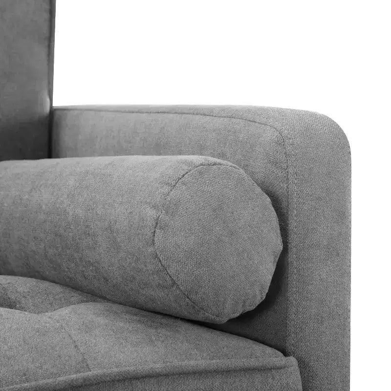 MAYEERTY 65 Divano a due posti moderno con cuscini dello schienale rimovibili e 2 cuscini a rullo, divano con gambe in legno massello