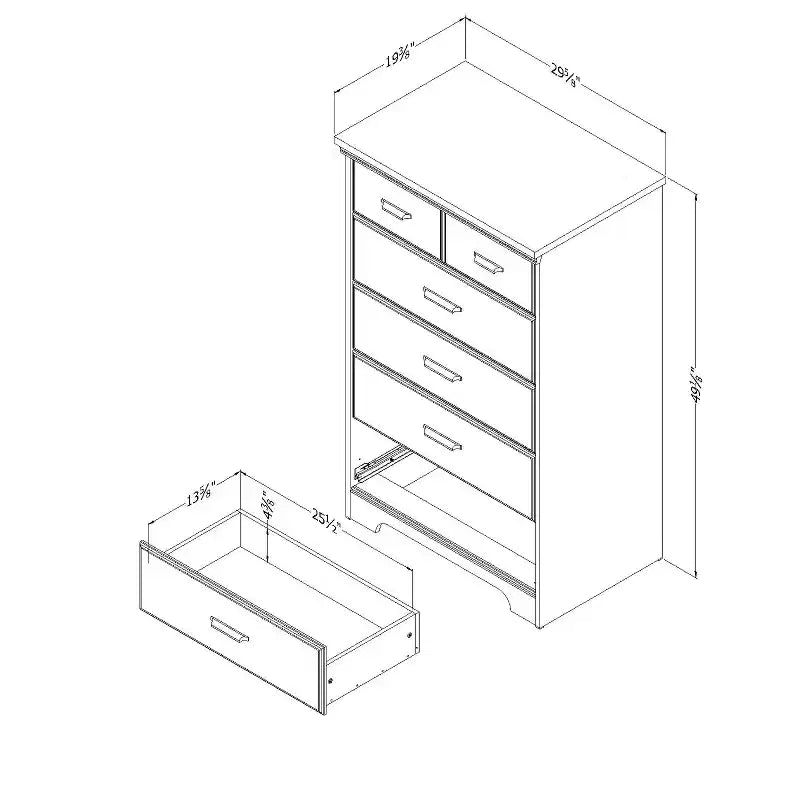 Cassettiera a 5 cassetti HomeStock Versa