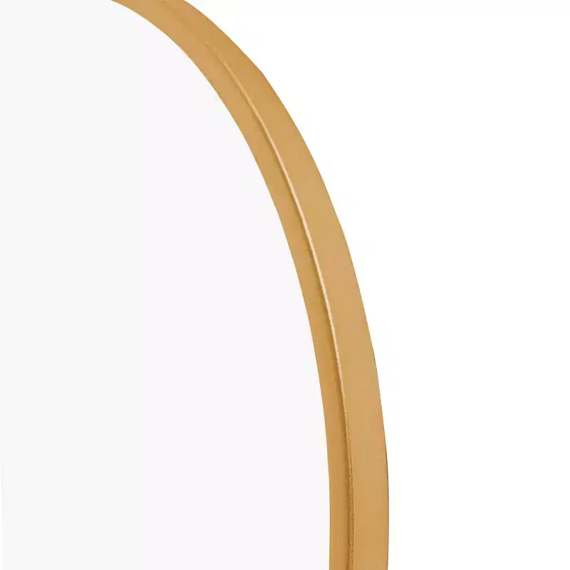 Specchio decorativo a parete Mayeerty con cornice in metallo dorato, ad angolo retto, ad arco, 36 x 24 x 2