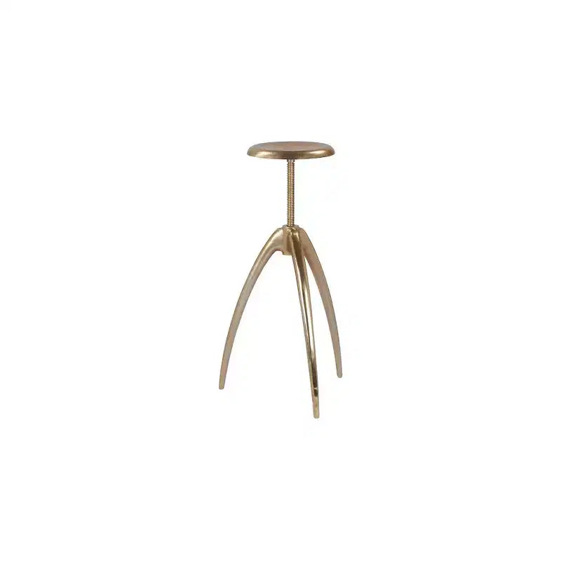 Gold Aluminum Adjustable Counter & Bar Stool – Backless Industrial Design