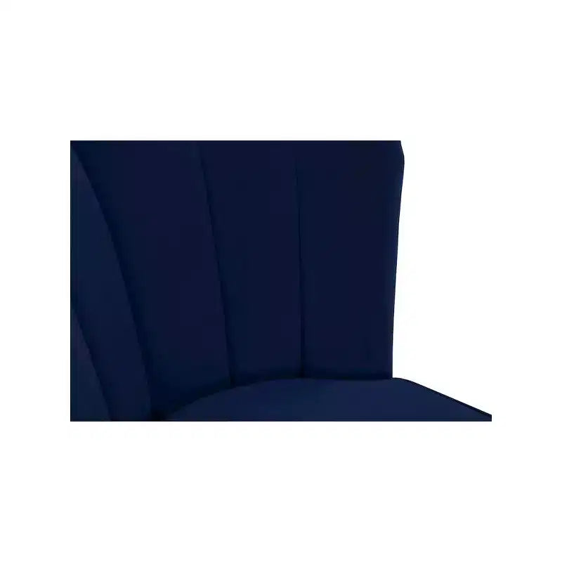 Navy Velvet Upholstered Bar Stool with Tufted Back – Set of 2