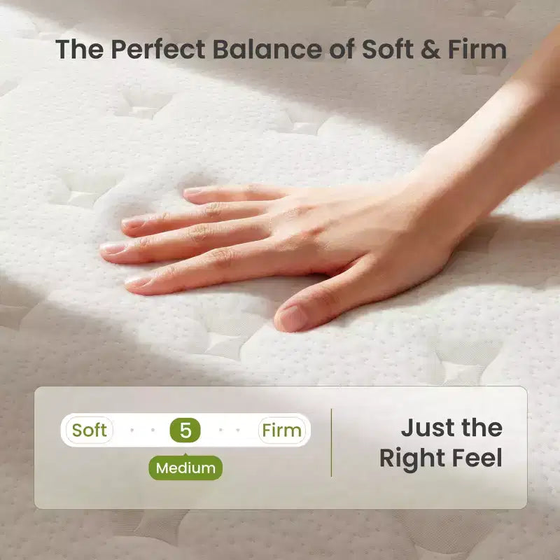 Swedrea Hybrid Mattress Medium Anti Static Cooling Gel Memory Foam Antisensitivity in White