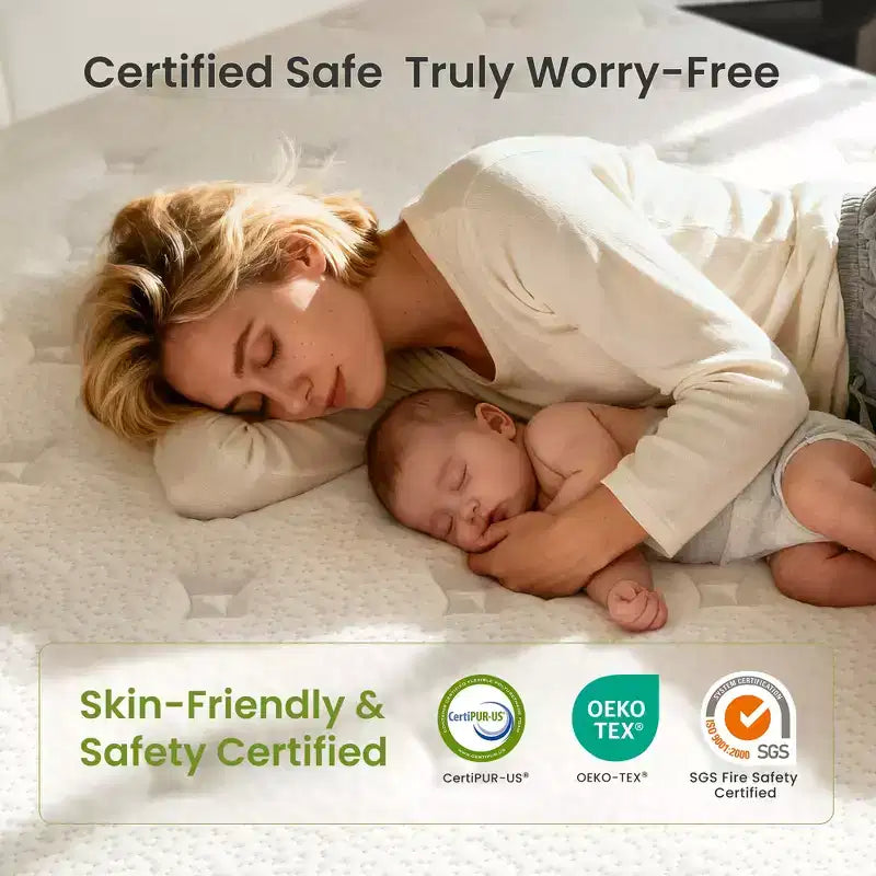 Swedrea Hybrid Mattress Medium Anti Static Cooling Gel Memory Foam Antisensitivity in White