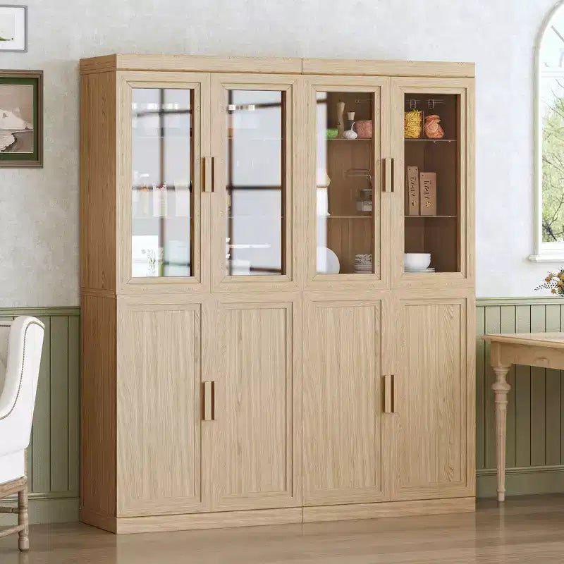Freestanding Wood Pantry Cabinet with Shelves & Doors – Large Kitchen Storage