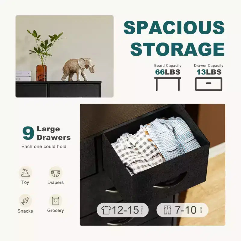 Cassettiera in tessuto MAYEERTY per riporre e organizzare, Cassettiera