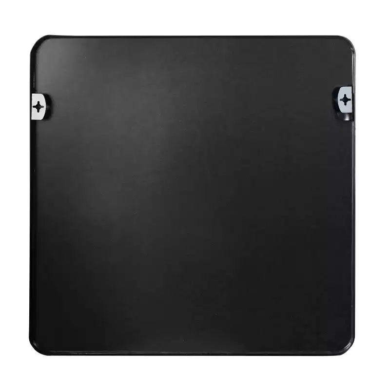 Specchio da parete quadrato da bagno con cornice in metallo nero - Elegante e resistente