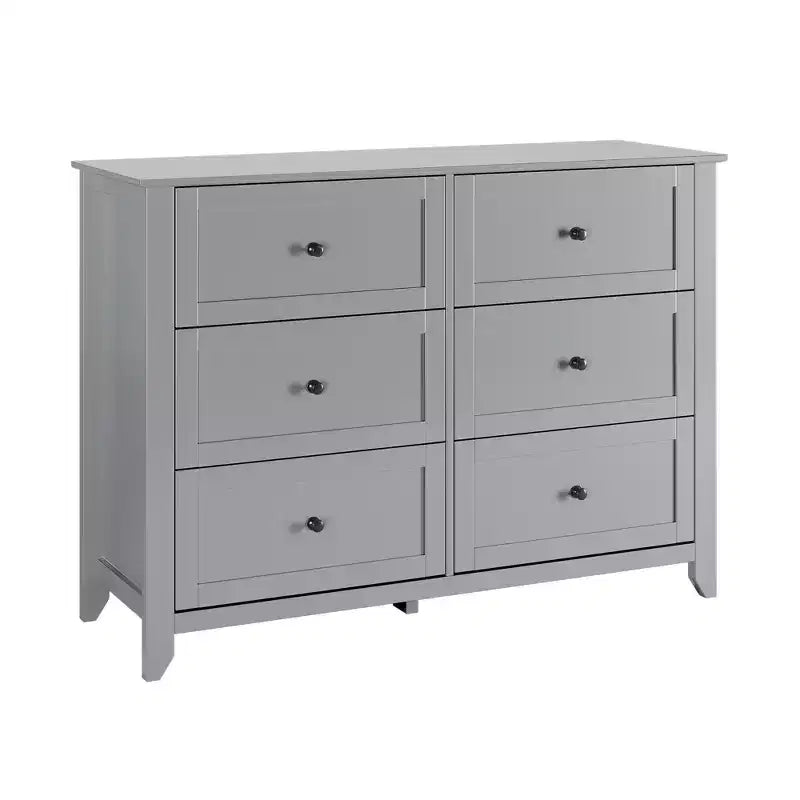 CuisinSmart Cassettiera in Legno per Camera da Letto, 6 Cassetti e Maniglie in Metallo, Organizer per Armadio, per Soggiorno, Corridoio, Moderna Minimalista
