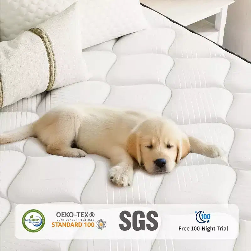 Materasso ibrido Swedrea medio in memory foam rinfrescante, consegnato in scatola, nero