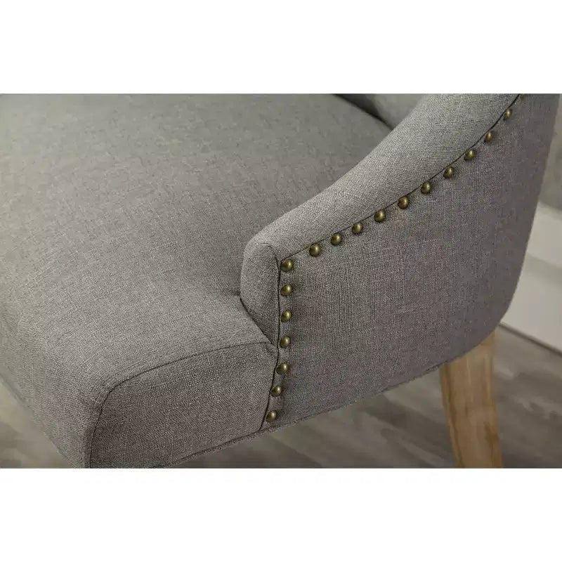 Wingback Dining Chairs Set of 2 – Button Tufted, Nailhead Trim, Solid Wood Frame