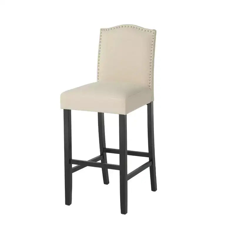 Sgabelli da bar imbottiti Christopher Knight Home Leona con finiture borchiate e schienale arcuato (set da 2)