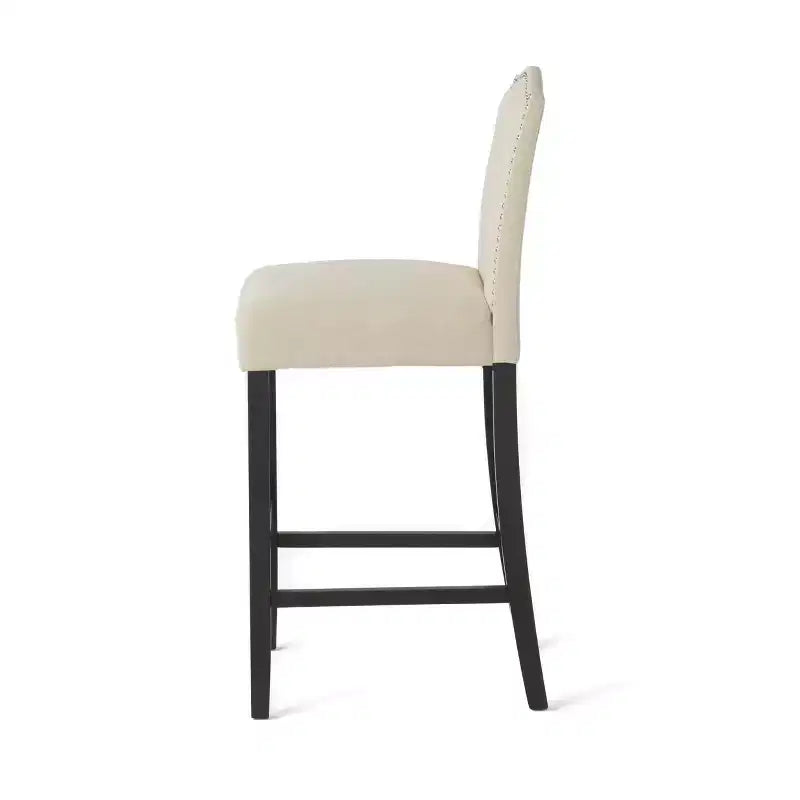 Sgabelli da bar imbottiti Christopher Knight Home Leona con finiture borchiate e schienale arcuato (set da 2)