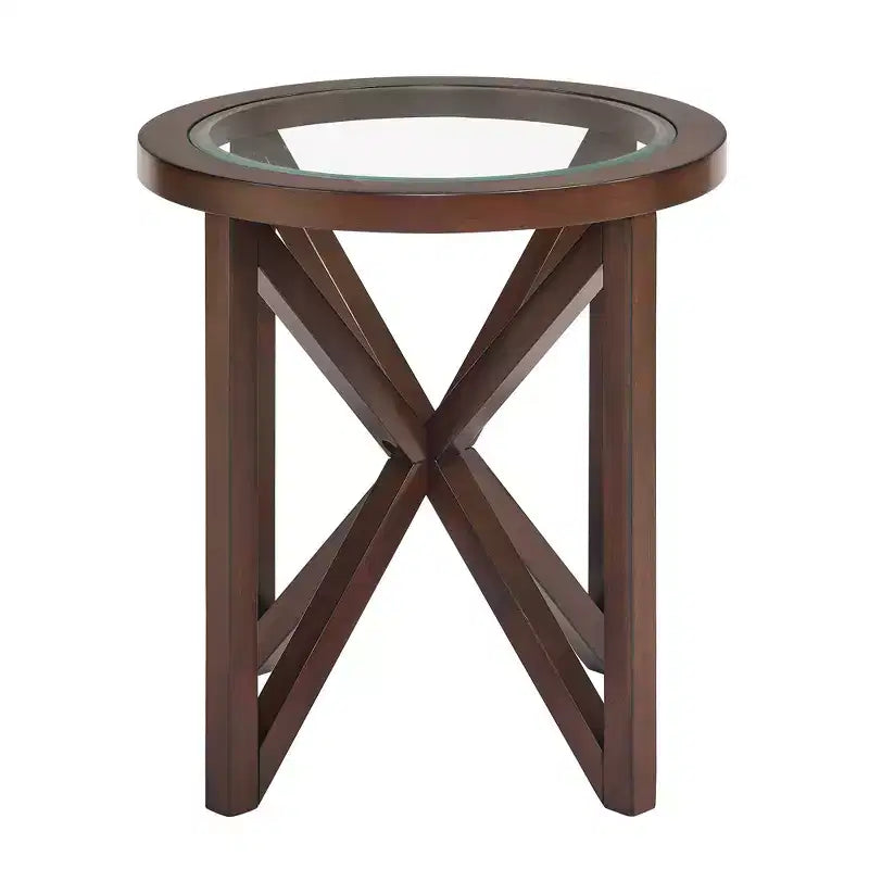 Glass Coffee Table End Table Cocktail Table Center Table Side Table Accent Table, Oval/Round - ModernLuxe