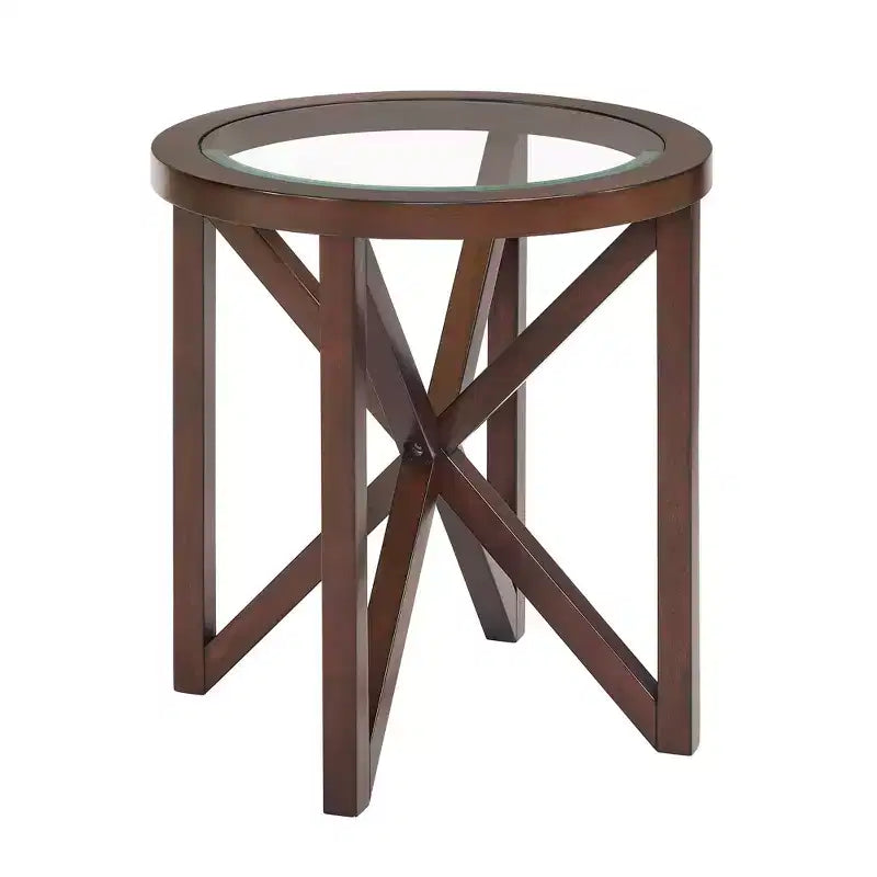 Glass Coffee Table End Table Cocktail Table Center Table Side Table Accent Table, Oval/Round - ModernLuxe