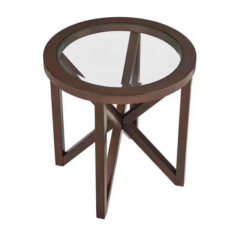 Glass Coffee Table End Table Cocktail Table Center Table Side Table Accent Table, Oval/Round - ModernLuxe