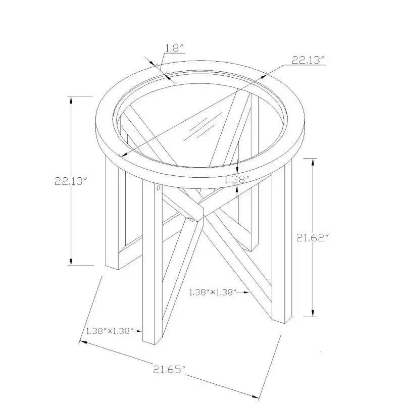 Glass Coffee Table End Table Cocktail Table Center Table Side Table Accent Table, Oval/Round - ModernLuxe