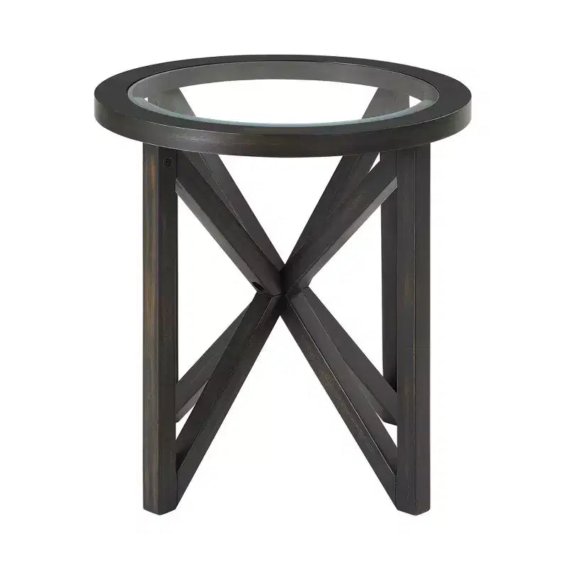Glass Coffee Table End Table Cocktail Table Center Table Side Table Accent Table, Oval/Round - ModernLuxe