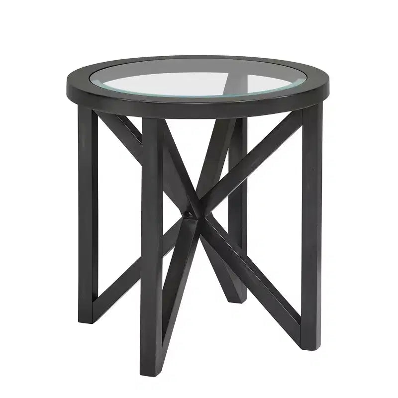 Glass Coffee Table End Table Cocktail Table Center Table Side Table Accent Table, Oval/Round - ModernLuxe