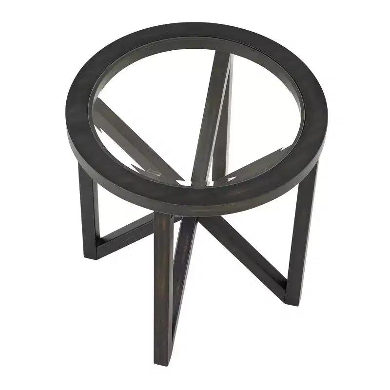 Glass Coffee Table End Table Cocktail Table Center Table Side Table Accent Table, Oval/Round - ModernLuxe