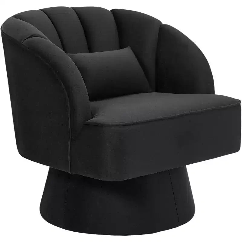 Poltrona girevole Acekool 360 - Poltrona lounge in morbido velluto teddy